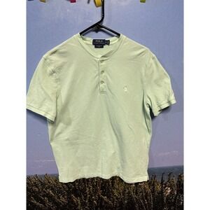 Polo Ralph Lauren Short Sleeve Henley Shirt,‎ Lime Green , M